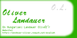 oliver landauer business card